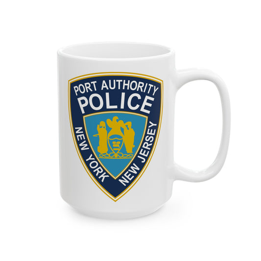 Port Authority Police Coffee Mug - Double Sided White Ceramic 15oz by TheGlassyLass.com