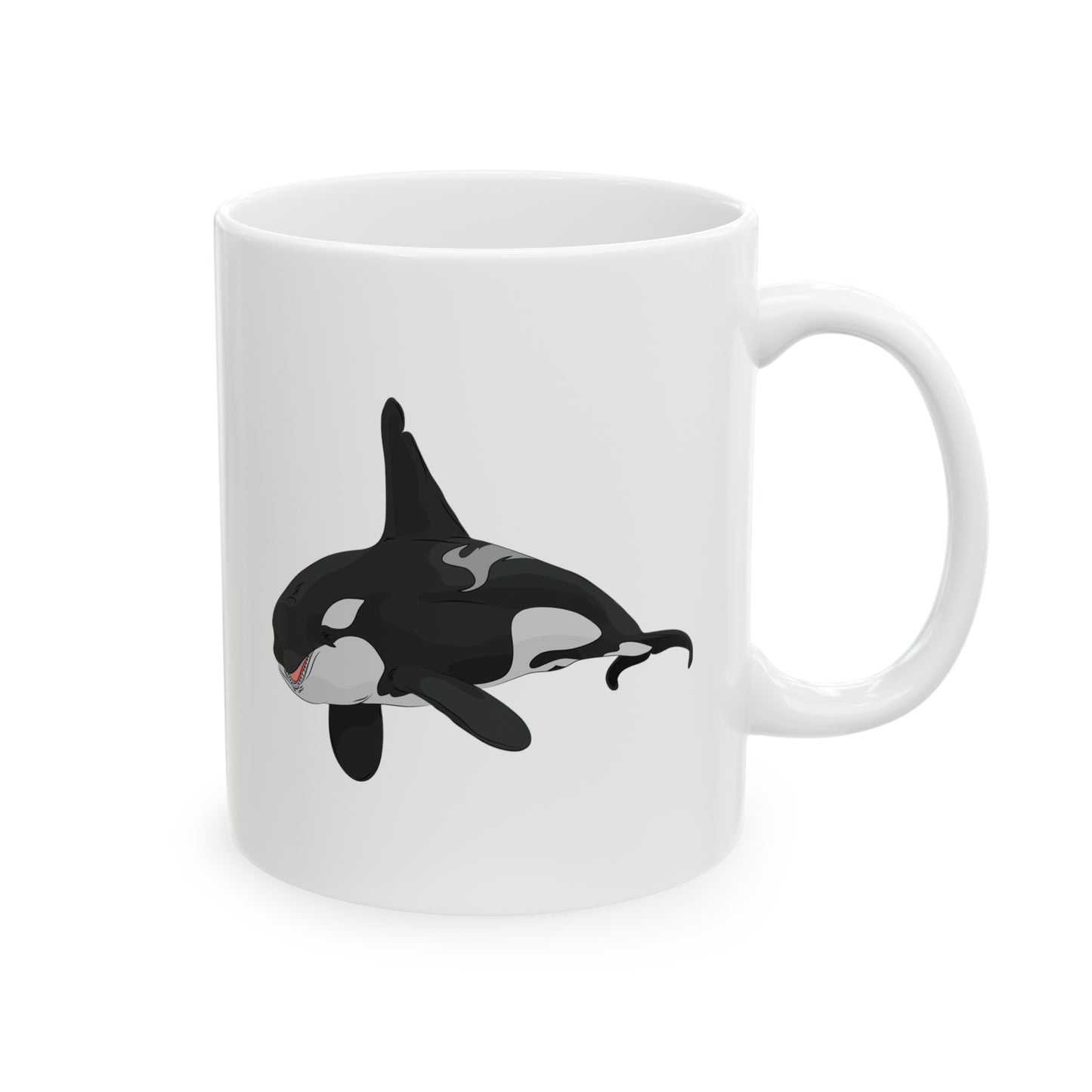 Orca Killer Whale Coffee Mug - Double Sided White Ceramic 11oz by TheGlassyLass.com