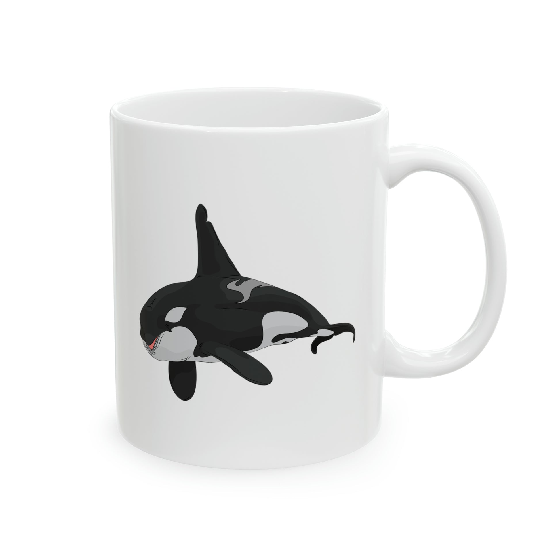 Orca Killer Whale Coffee Mug - Double Sided White Ceramic 11oz by TheGlassyLass.com