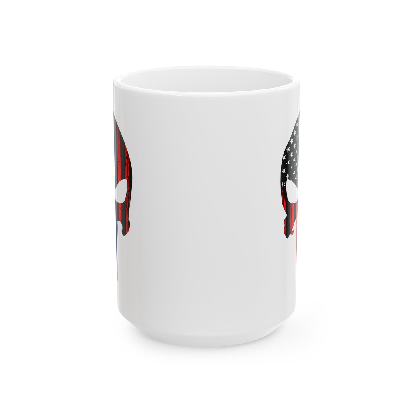 Blue Lives Matter Coffee Mug - Double Sided White Ceramic 15oz by TheGlassyLass.com