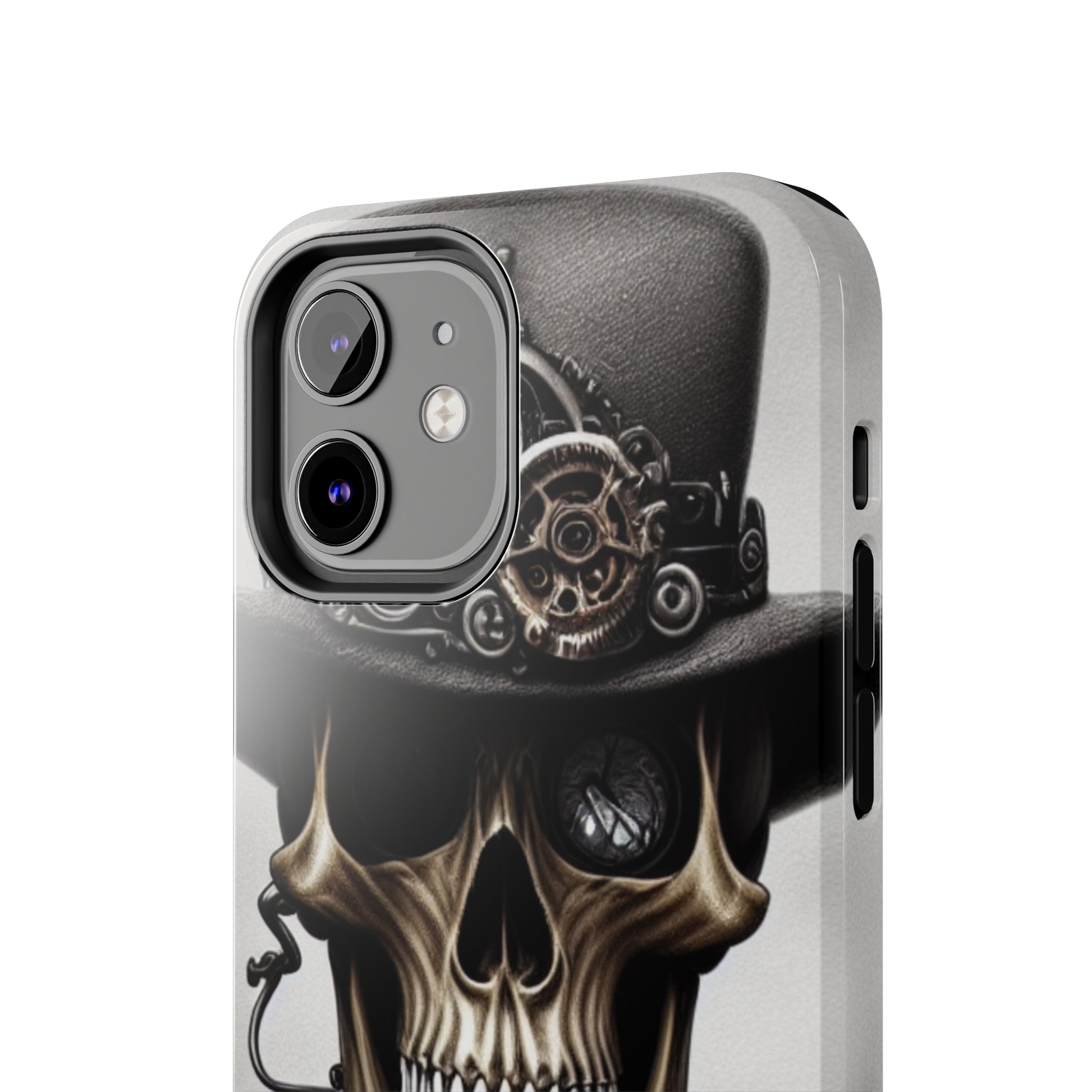 Steampunk Skull: iPhone Tough Case Design - Wireless Charging - Superior Protection - Original Designs by TheGlassyLass.com