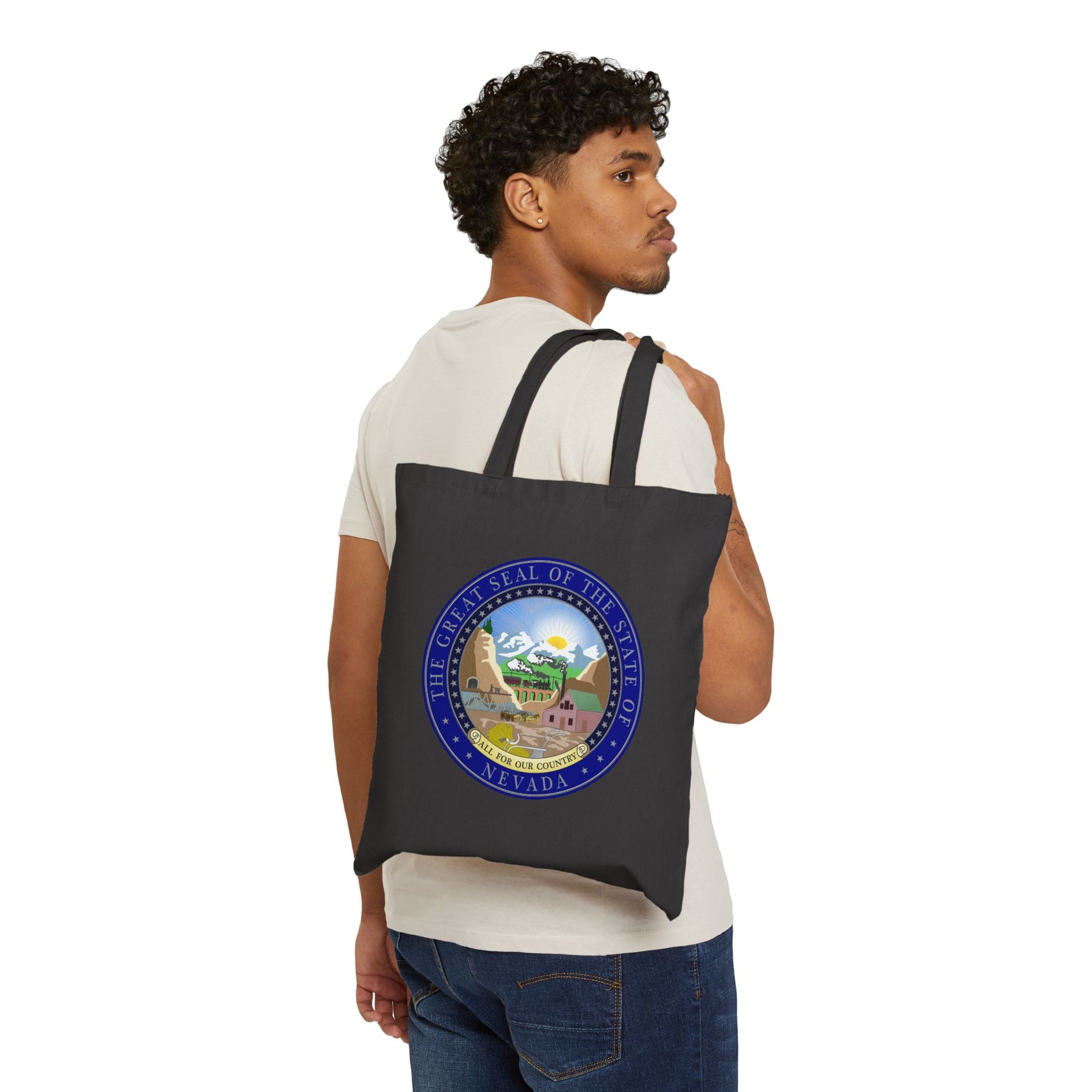 Sate of Nevada Seal Tote Bag - Heavyweight 100% Cotton Canvas by TheGlassyLass.com