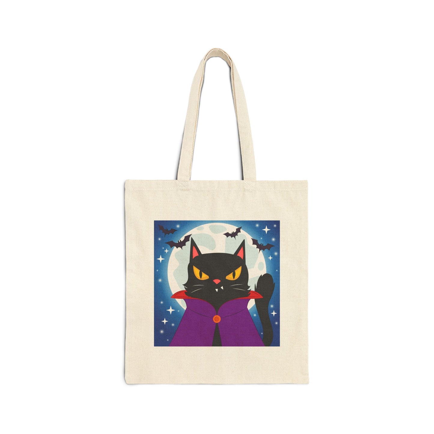 Feline Overlord Haunted Halloween Trick or Treat Tote Bag - Heavyweight 100% Cotton Canvas by TheGlassyLass.com