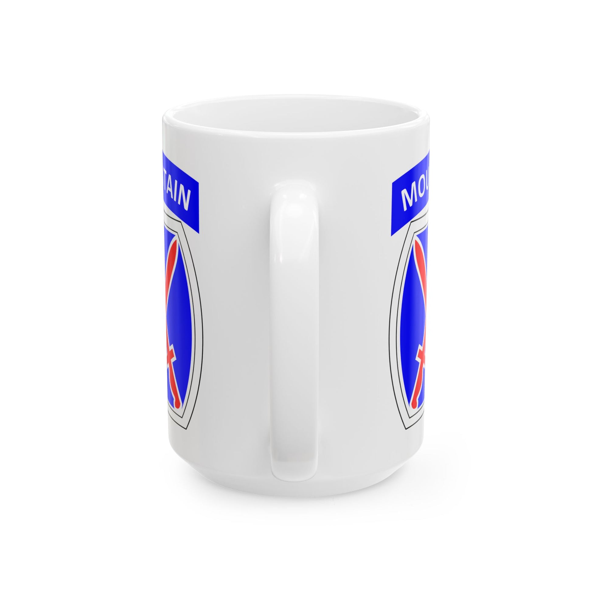10th Mountain Division Coffee Mug - Double Sided White Ceramic 15oz by TheGlassyLass.com