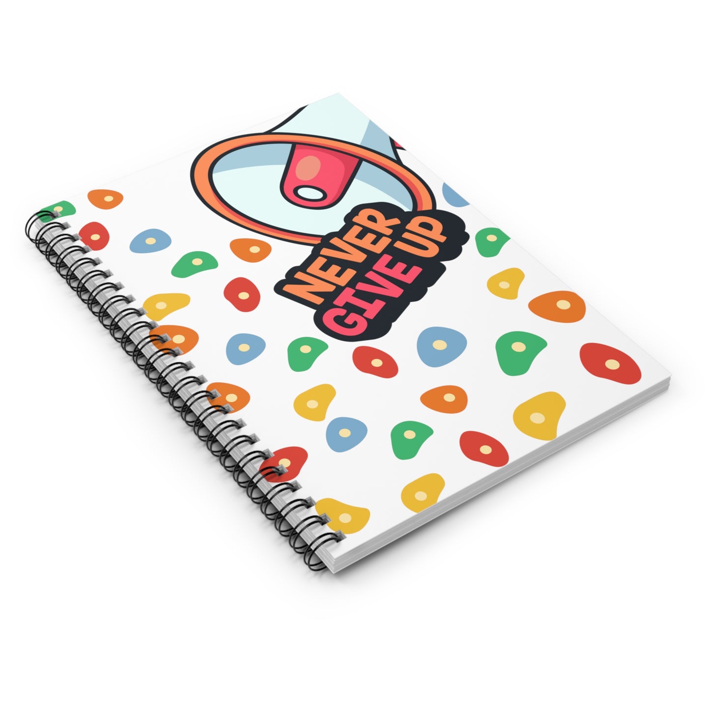 Never Give Up: Spiral Notebook - Log Books - Journals - Diaries - and More Custom Printed by TheGlassyLass.com