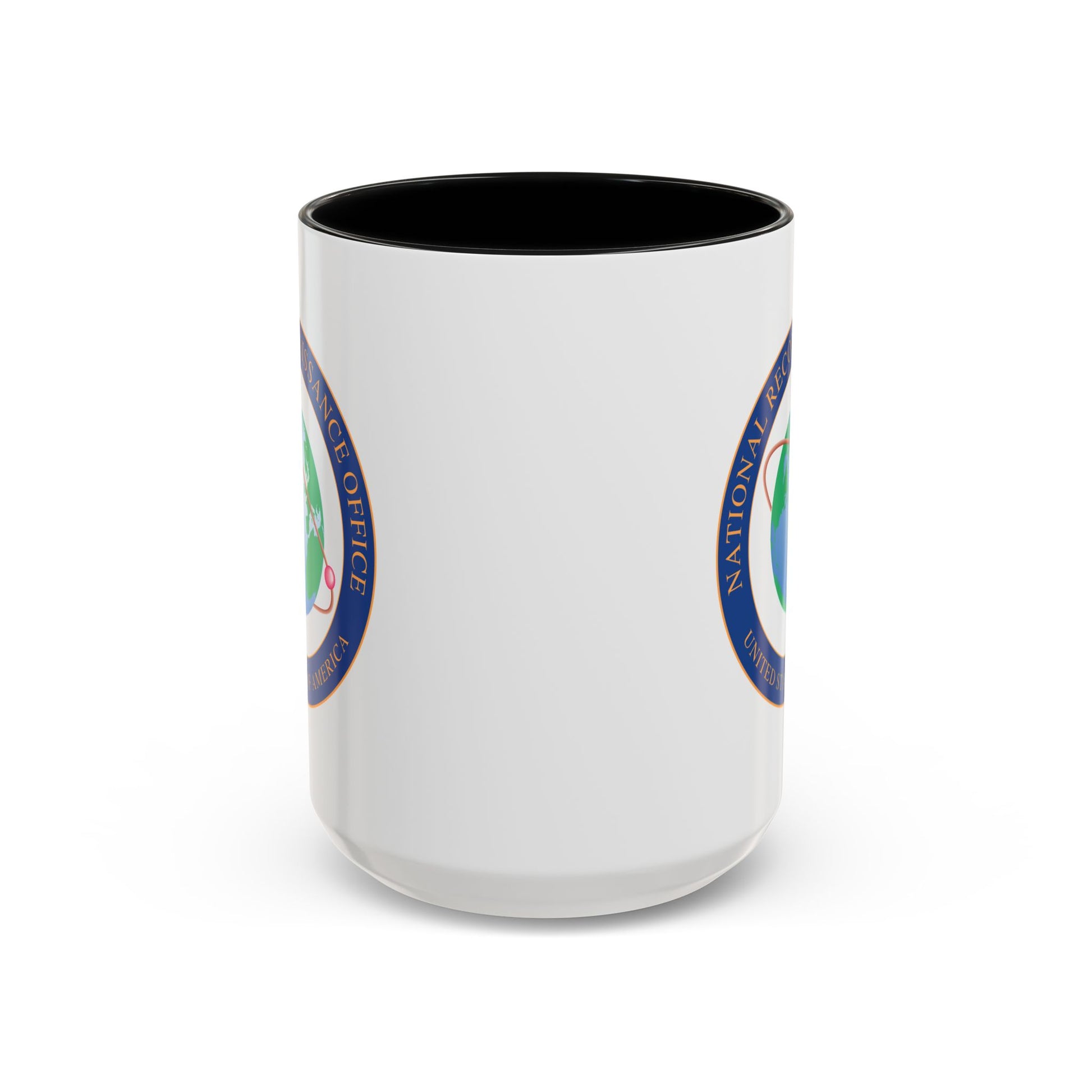 National Reconnaissance Office Coffee Mug - Double Sided Black Accent White Ceramic 15oz by TheGlassyLass.com