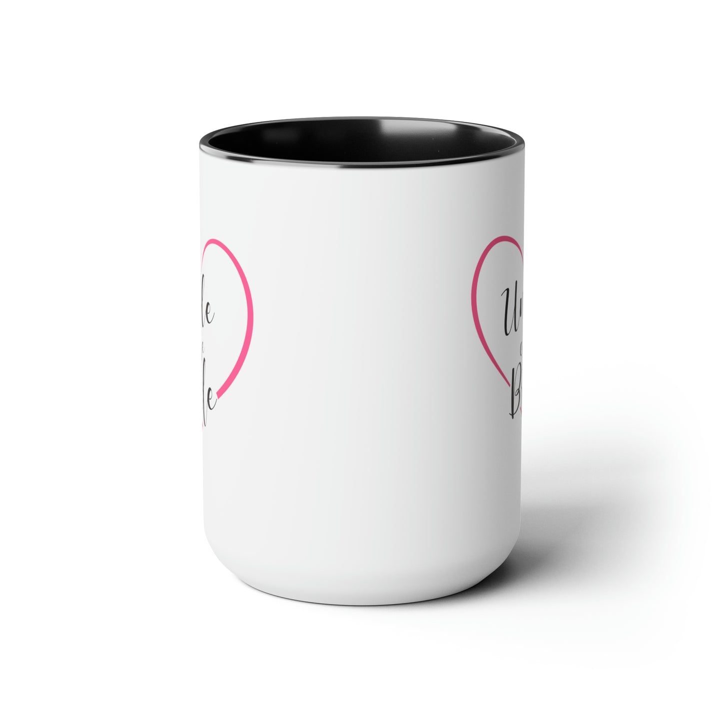 Uncle of the Bride Coffee Mug - Double Sided Black Accent Ceramic 15oz by TheGlassyLass.com