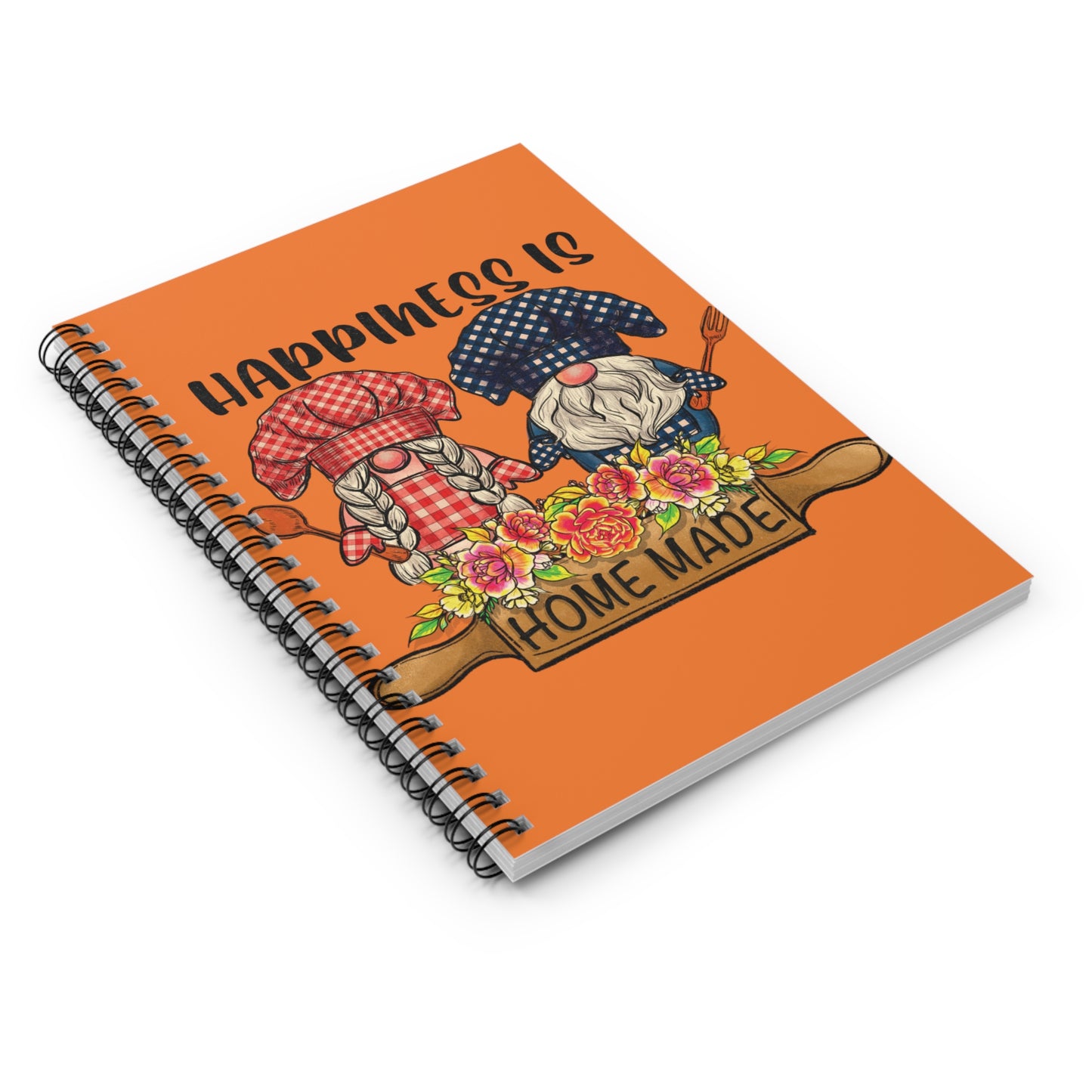Happiness is Home Made: Spiral Notebook - Log Books - Journals - Diaries - and More Custom Printed by TheGlassyLass