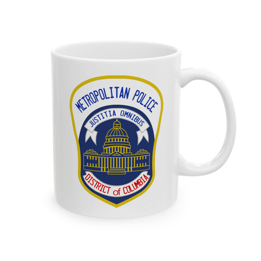 District of Columbia Metropolitan Police Seal Coffee Mug - Double Sided Print, White Ceramic, 11oz by TheGlassyLass.com