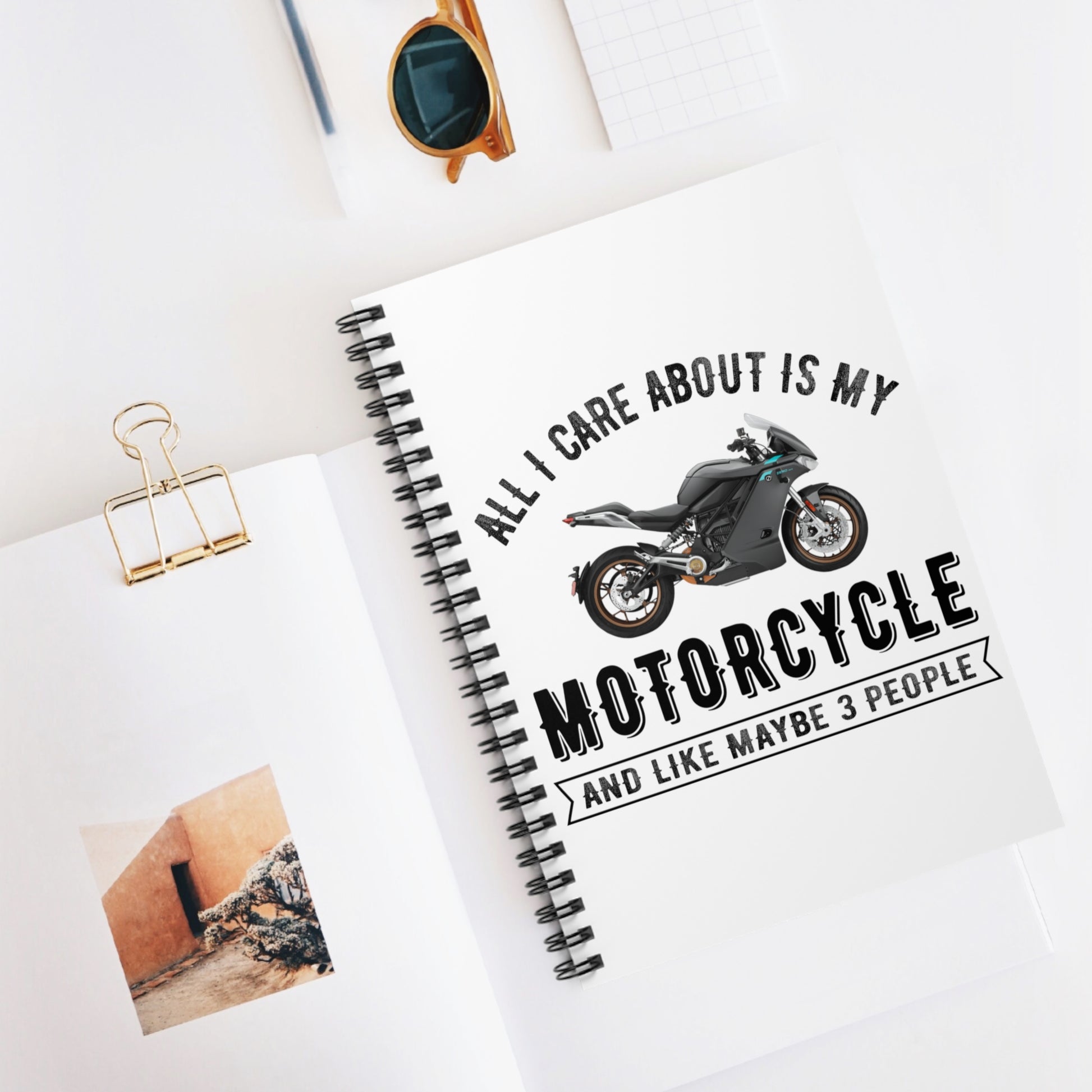 Motorcycle Zen: Spiral Notebook - Log Books - Journals - Diaries - and More Custom Printed by TheGlassyLass
