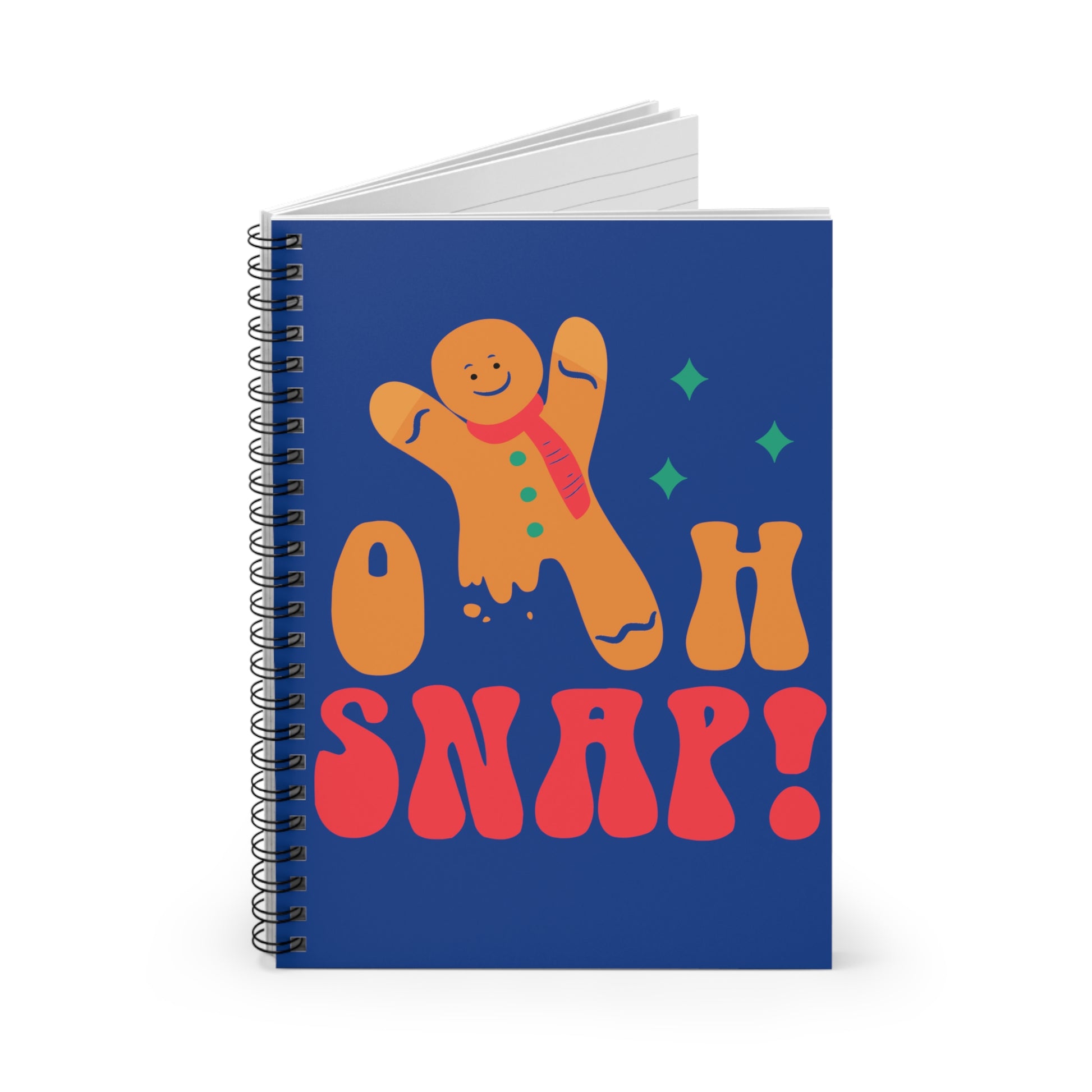 Oh SNAP Christmas Gingerbread Man: Spiral Notebook - Log Books - Journals - Diaries - and More Custom Printed by TheGlassyLass