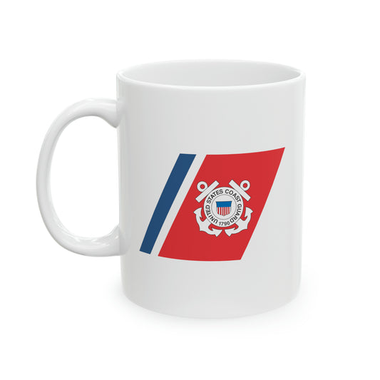 United States Coast Guard Hull Crest Coffee Mug - Double Sided White Ceramic 11oz by TheGlassyLass.com