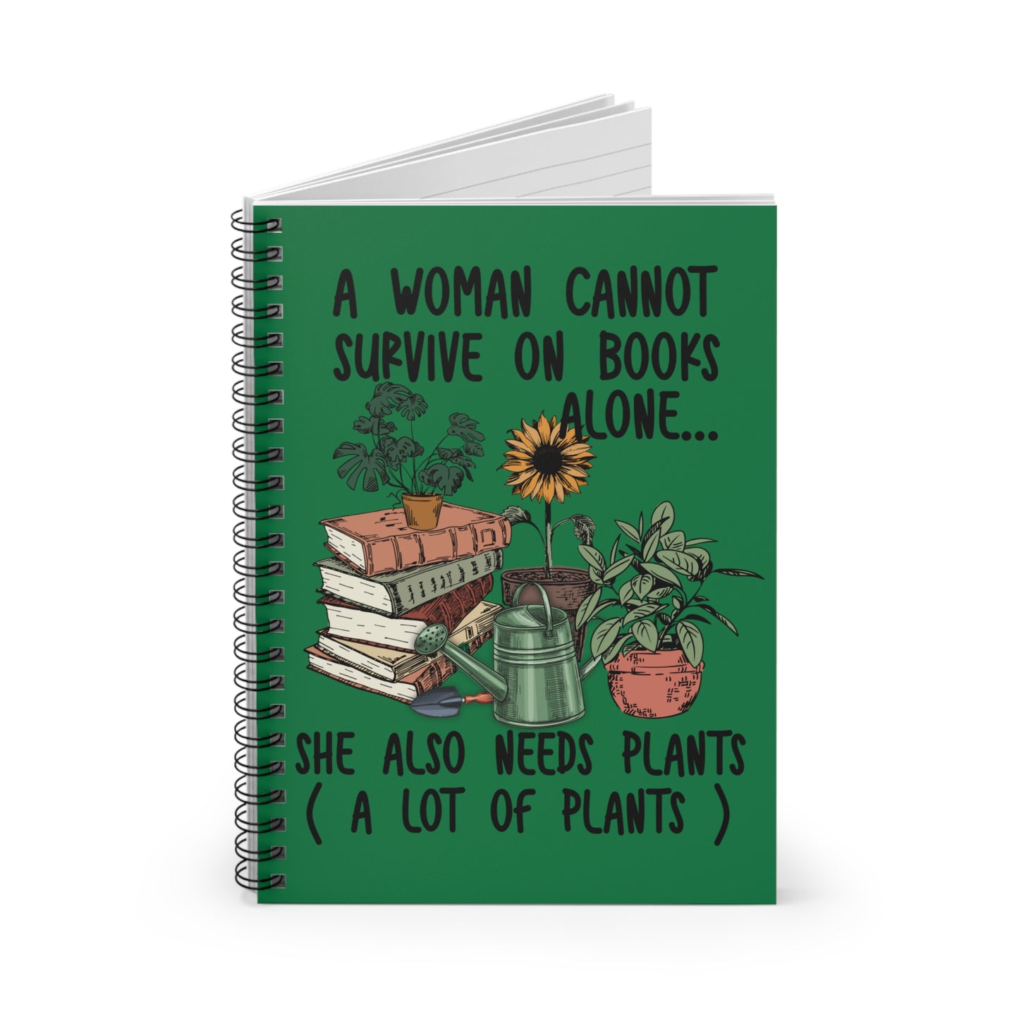 Plants Alone: Spiral Notebook - Log Books - Journals - Diaries - and More Custom Printed by TheGlassyLass.com