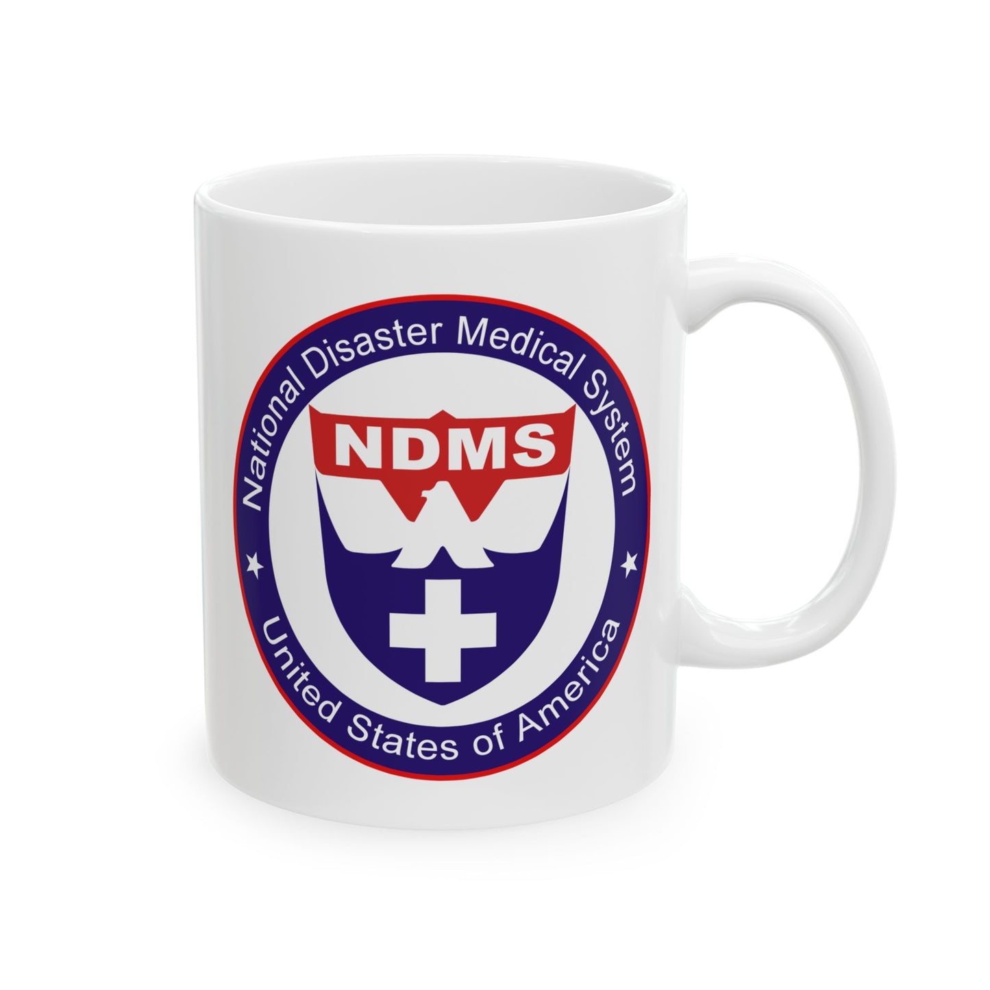 National Disaster Medical System Coffee Mug - Double Sided Print, White Ceramic, 11oz by TheGlassyLass