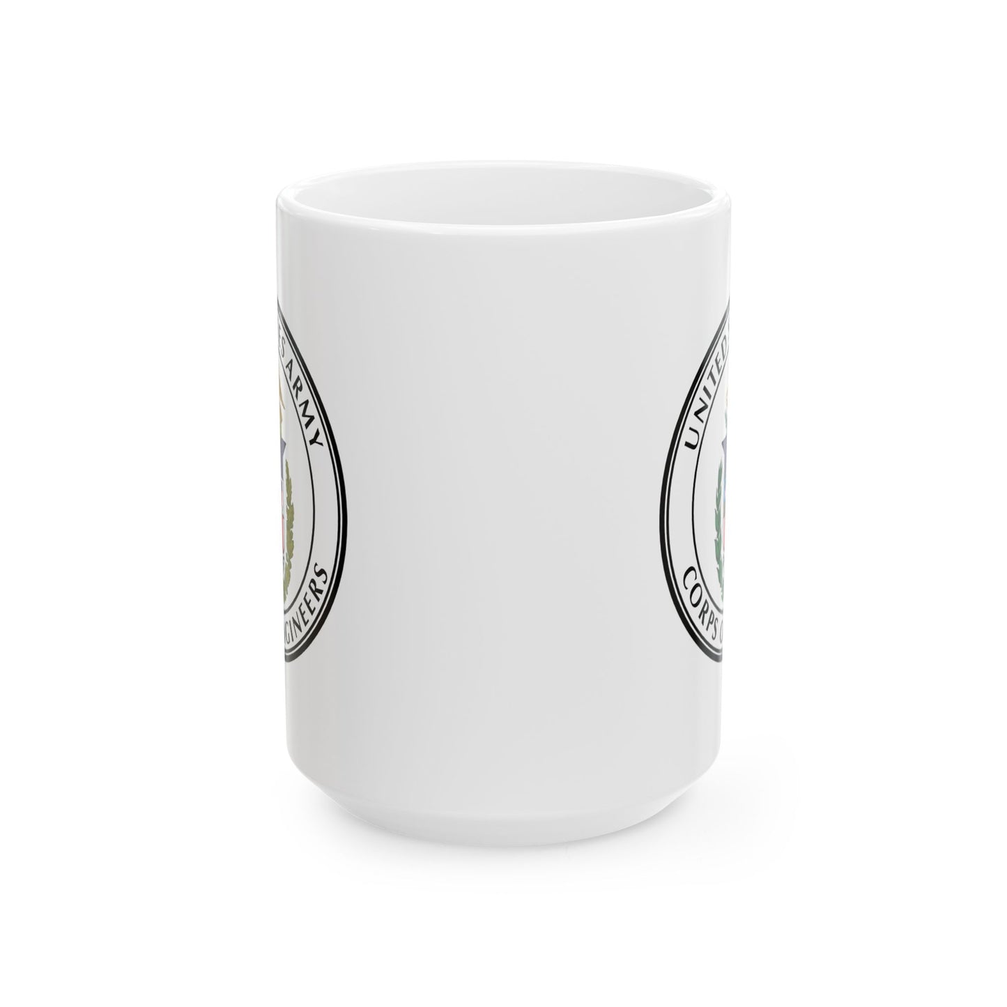 US Army Corps of Engineers Seal Coffee Mug - Double Sided White Ceramic 15oz - by TheGlassyLass.com