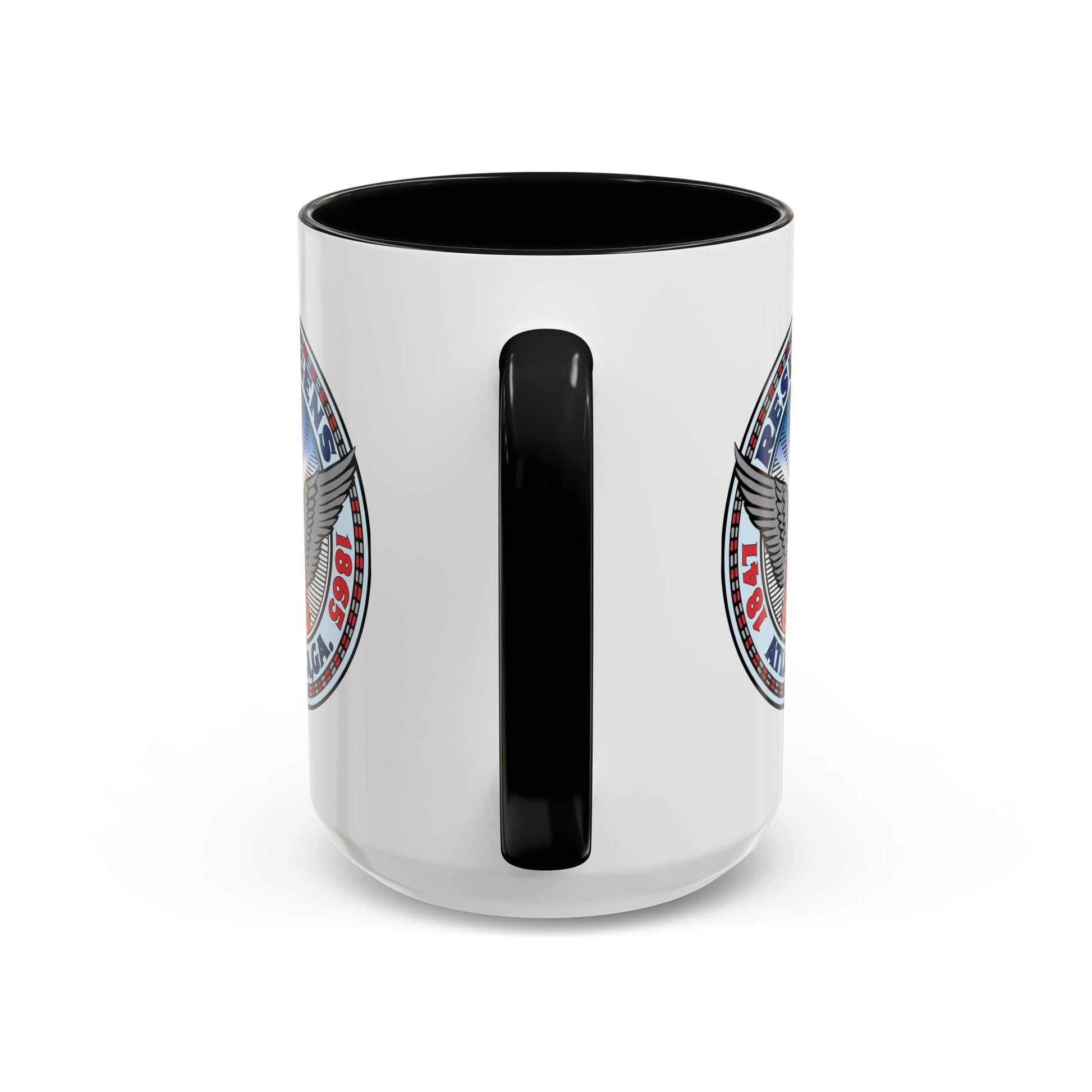 City of Atlanta Seal Coffee Mug - Double Sided Print, Black Accent White Ceramic, 15oz by TheGlassyLass.com