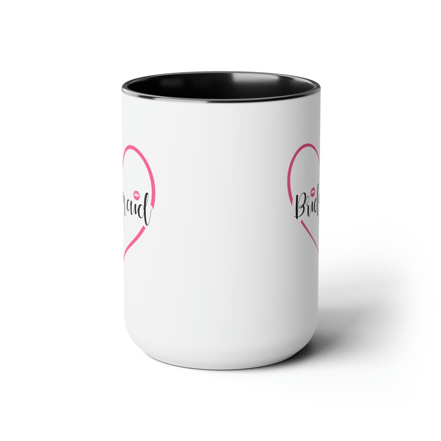 Bridesmaid Coffee Mug - Double Sided Black Accent Ceramic 15oz by TheGlassyLass.com