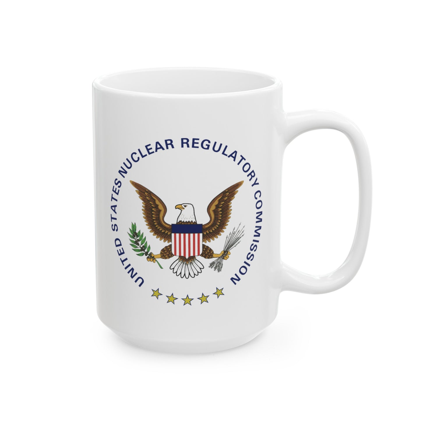 US NRC Coffee Mug - Double Sided White Ceramic 15oz by TheGlassyLass.com