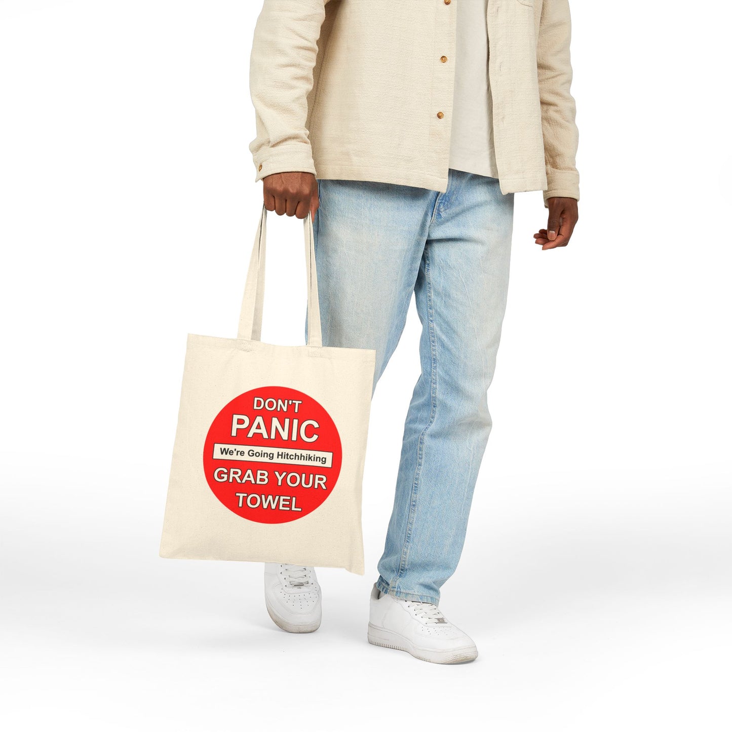 Don't Panic Tote Bag - Heavyweight 100% Cotton Canvas by TheGlassyLass.com