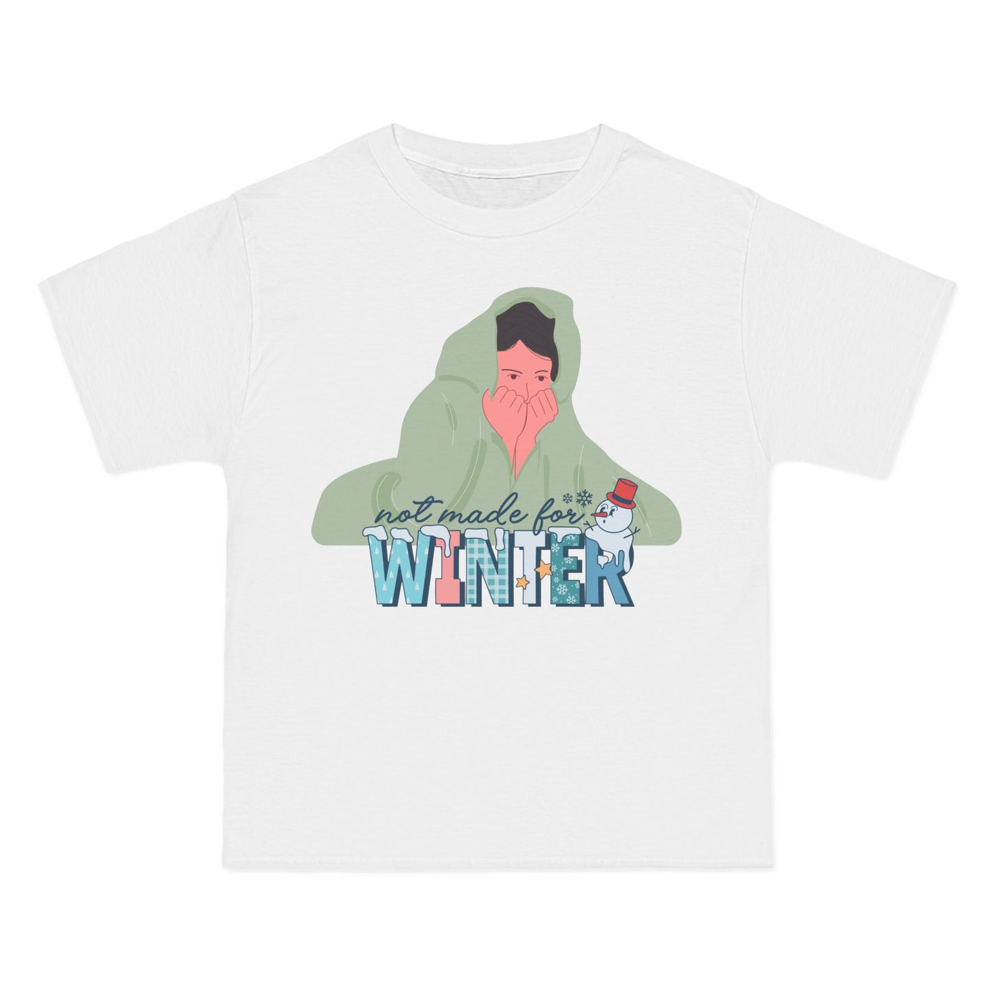 Not Made For Winter Christmas T-Shirt: (Hanes Beefy-T 100% Preshrunk Cotton Custom Printed by TheGlassyLass.com