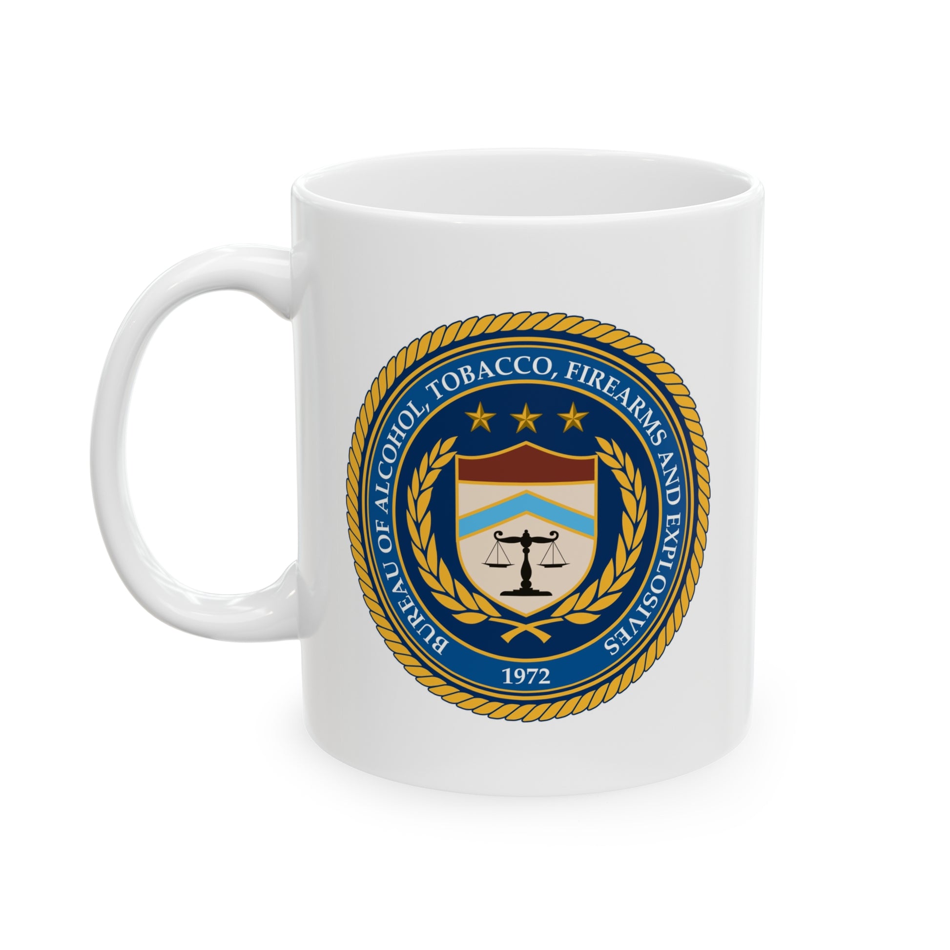 US ATF Seal Coffee Mug - Double Sided White Ceramic 11oz by TheGlassyLass.com