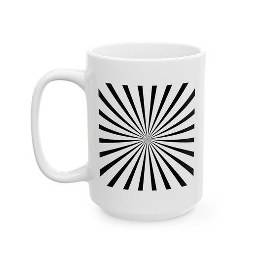 Hypnotize Coffee Mug - Dobule Sided White Ceramic 15oz by TheGlassyLass.com