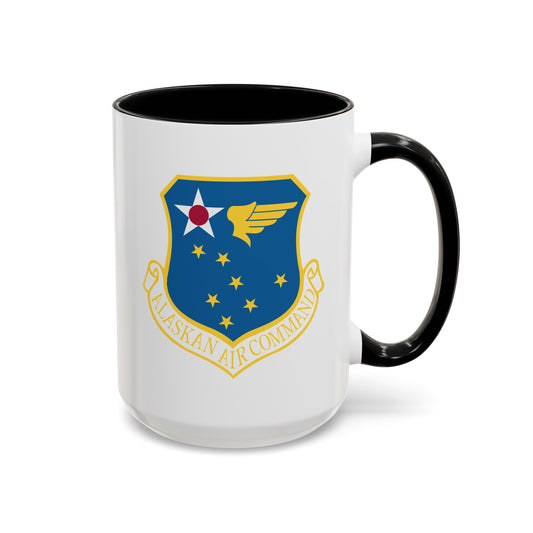 US Air Force Alaskan Air Command - Double Sided Black Accent White Ceramic Coffee Mug 15oz by TheGlassyLass.com