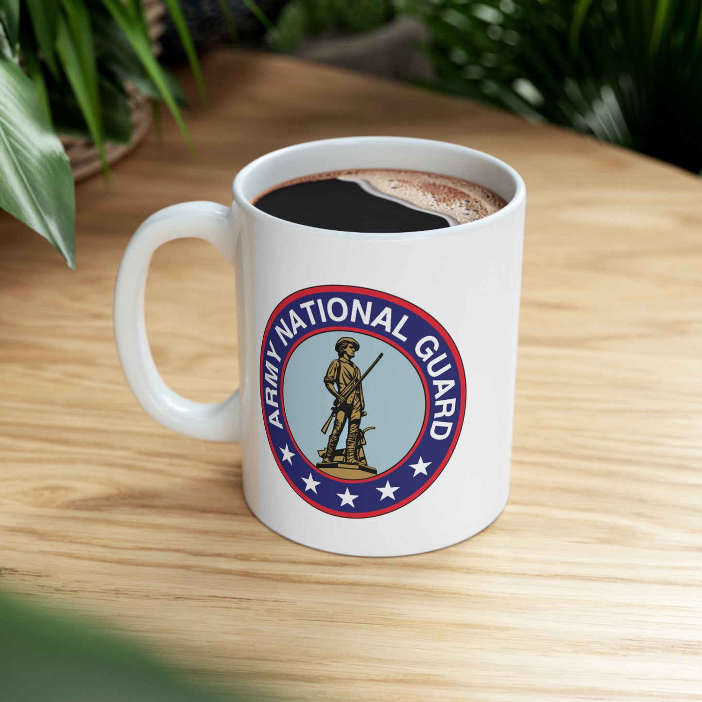Army National Guard Coffee Mug - Double Sided White Ceramic 11oz by TheGlassyLass.com