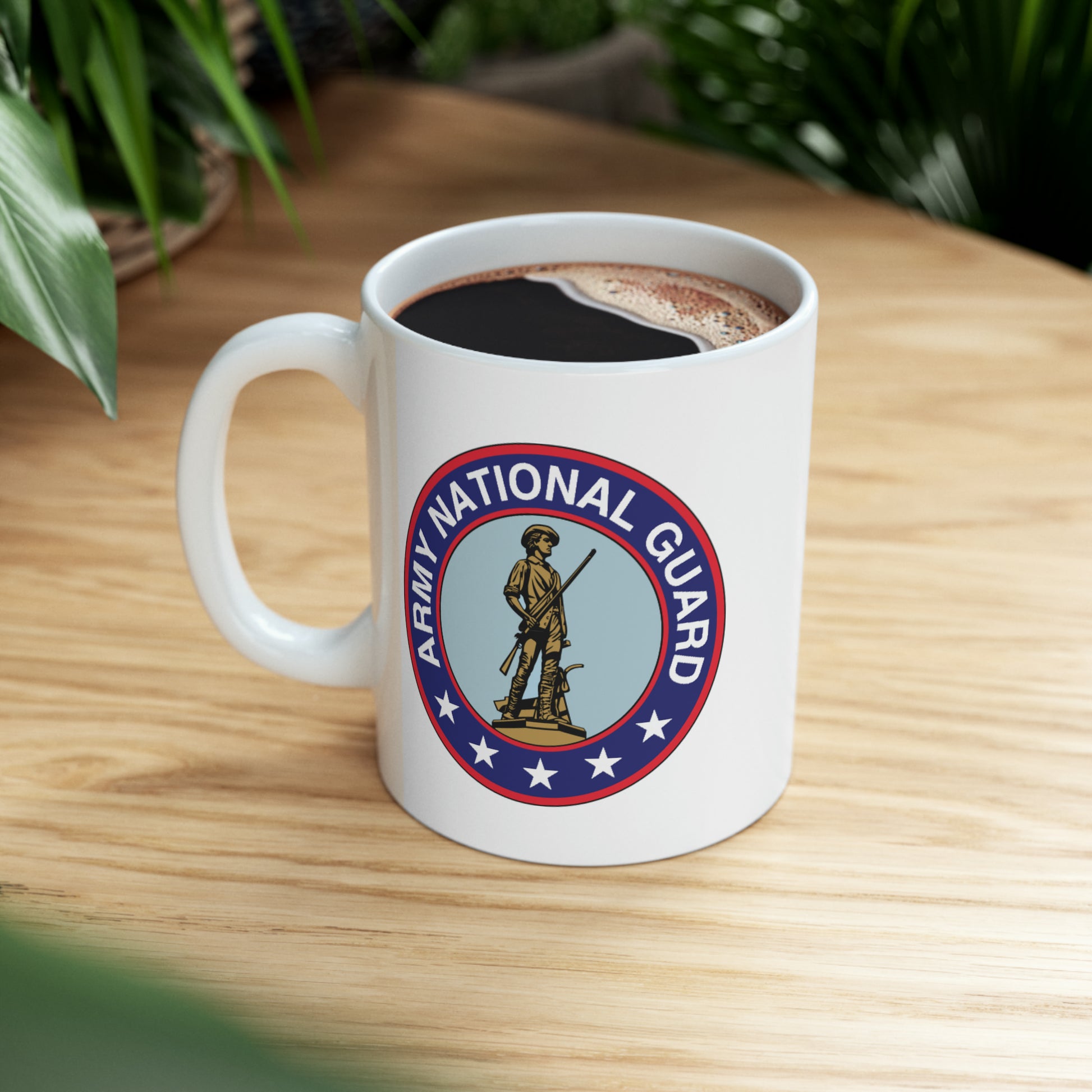 Army National Guard Coffee Mug - Double Sided White Ceramic 11oz by TheGlassyLass.com