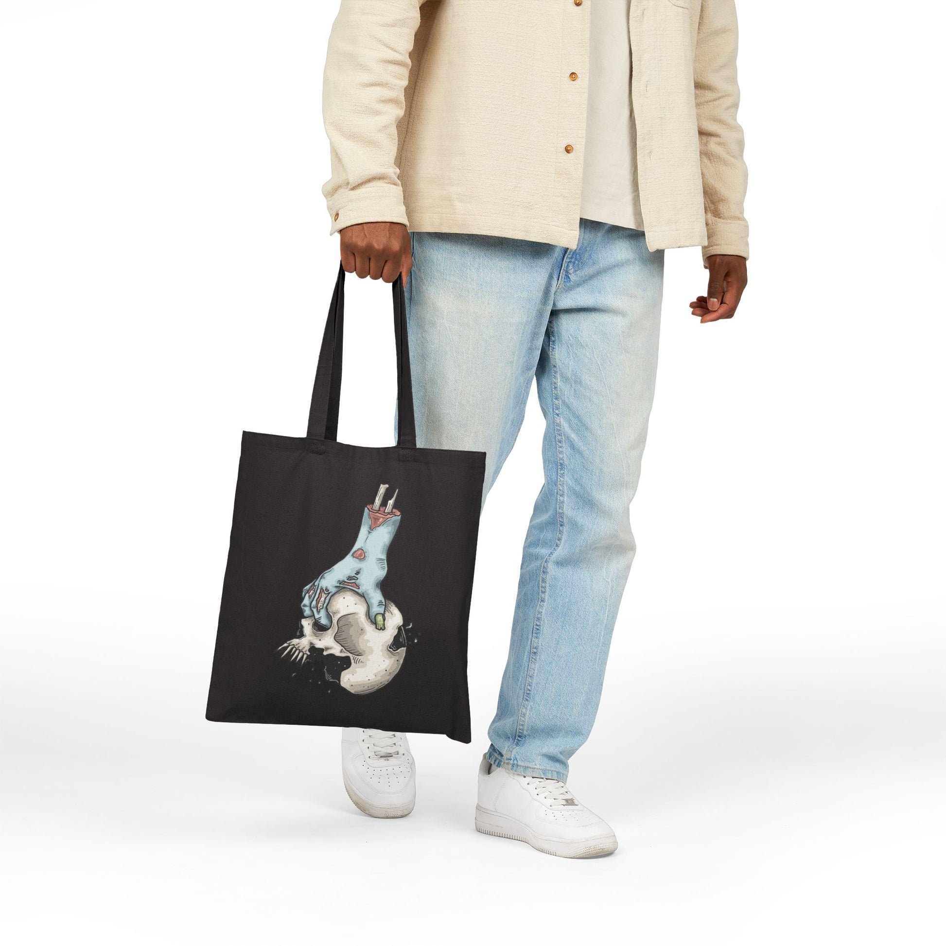 Zombie Bowling Haunted Halloween Tote Bag - Heavyweight 100% Cotton Canvas by TheGlassyLass.com