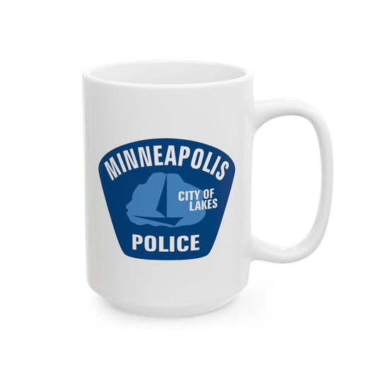 Minneapolis Police Coffee Mug - Double Sided White Ceramic 15oz by TheGlassyLass.com
