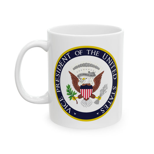 Vice President of the United States Seal Coffee Mug - Double Sided Print, White Ceramic, 11oz by TheGlassyLass.com