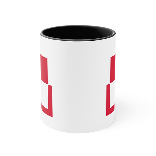 Polish Air Force Roundel Coffee Mug - Double Sided Black Accent Ceramic 11oz - by TheGlassyLass.com