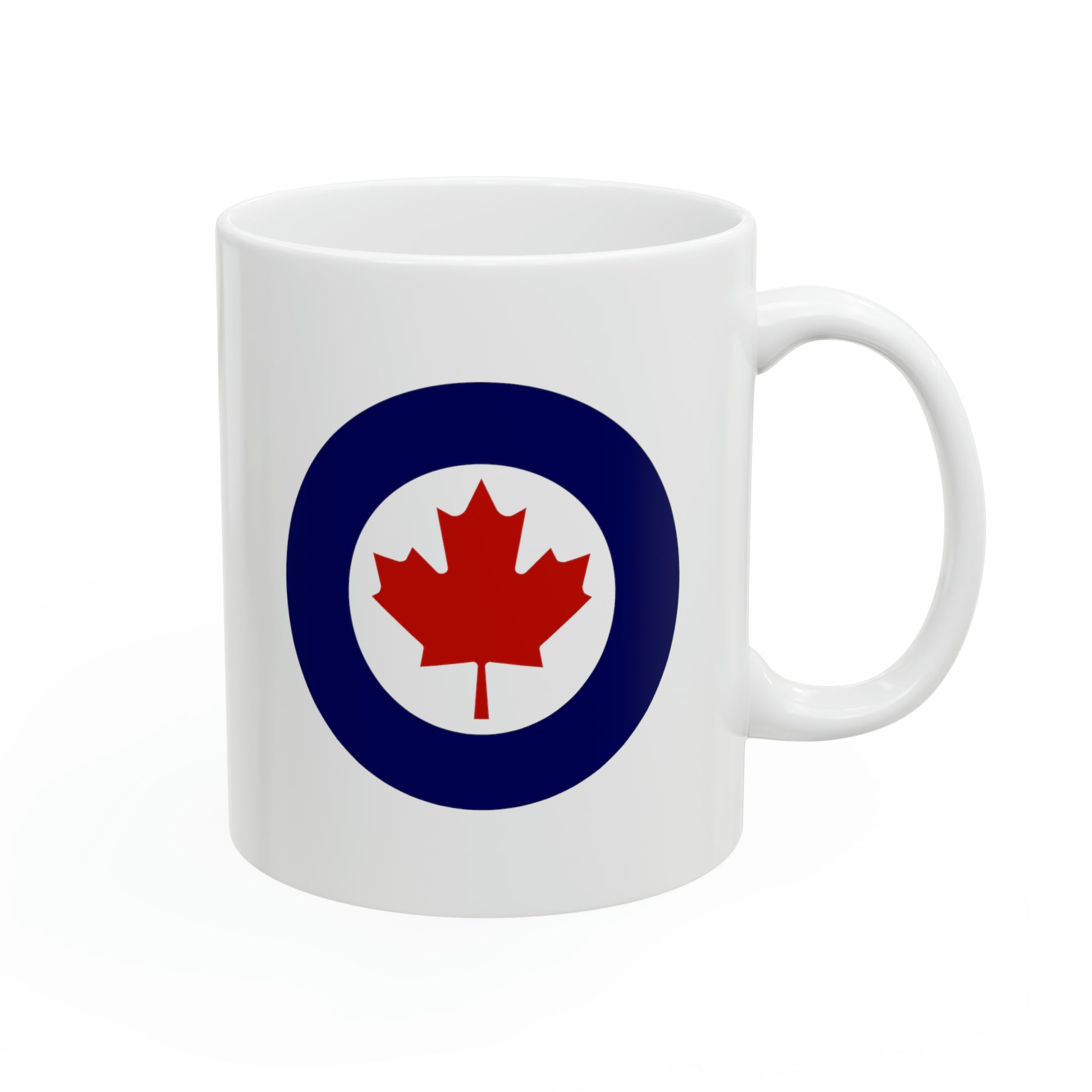 Canadian Air Force Roundel Coffee Mug - Double Sided White Ceramic 11oz - By TheGlassyLass.com