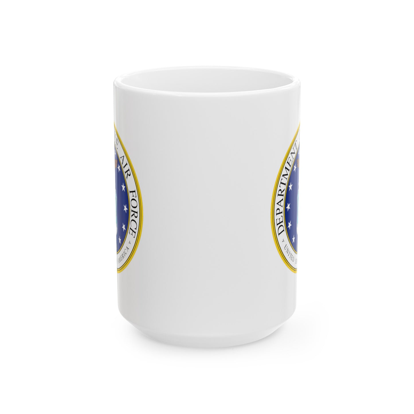 Air Force Department Coffee Mug - Double Sided White Ceramic 15oz by TheGlassyLass.com