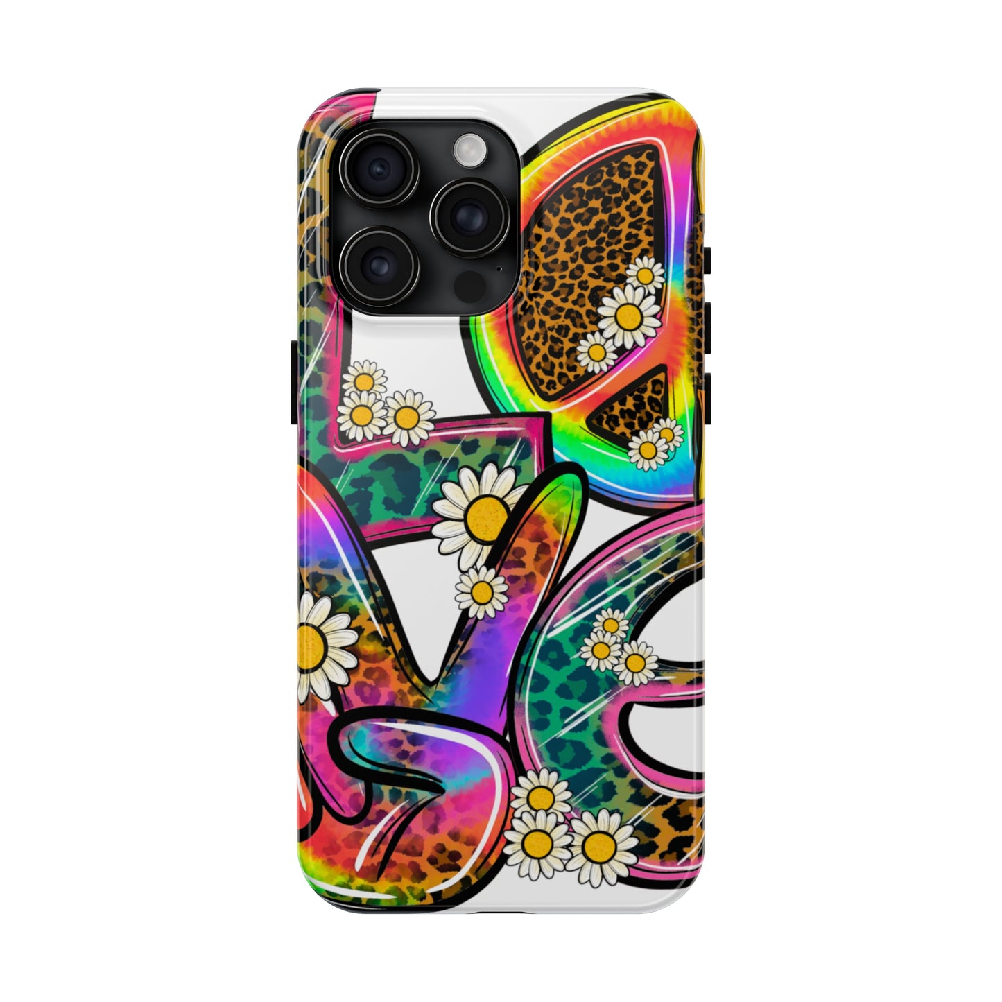 Peace & Love: iPhone Tough Case Design - Wireless Charging - Superior Protection - Original Graphics by TheGlassyLass.com