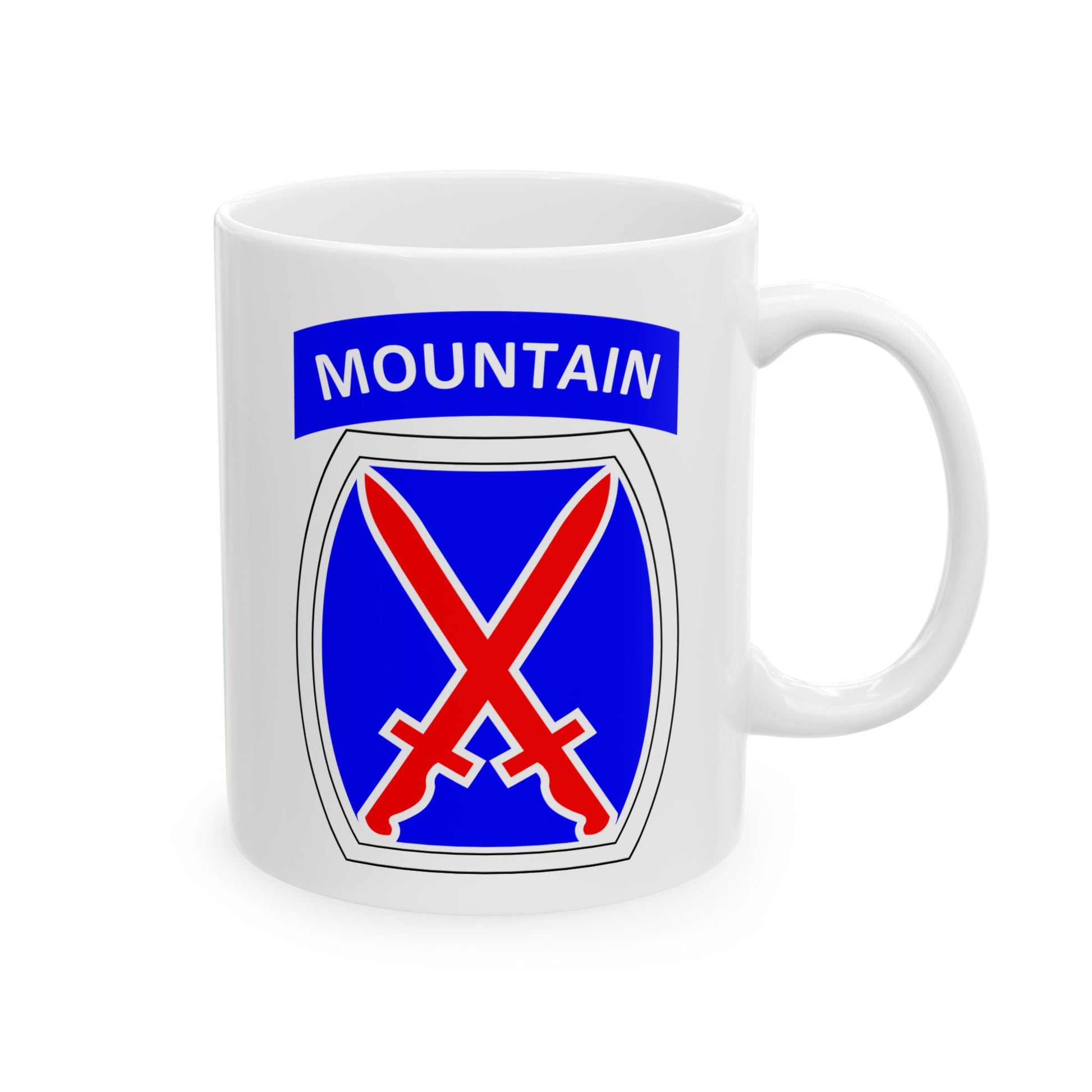 10th Mountain Division Coffee Mug - Double Sided White Ceramic 11oz by TheGlassyLass.com