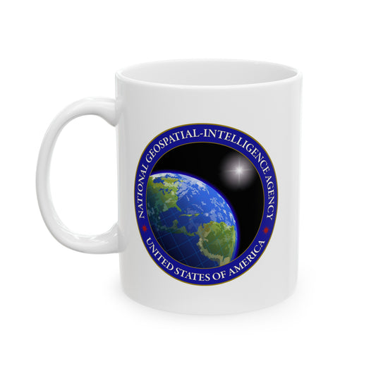 National Geospatial-Intelligence Agency Coffee Mug Double Sided White Ceramic 11oz by TheGlassyLass.com
