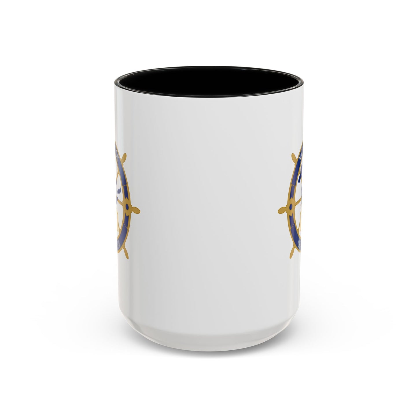 Naval Station Great Lakes Coffee Mug - Double Sided Black Accent White Ceramic 15oz by TheGlassyLass.com
