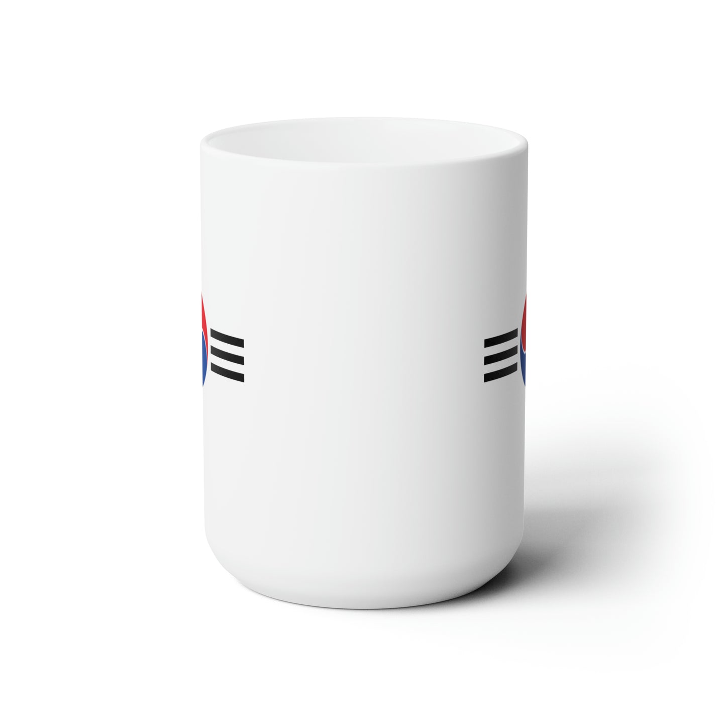 South Korean Air Force Roundel Coffee Mug - Double Sided White Ceramic 15oz - by TheGlassyLass.com