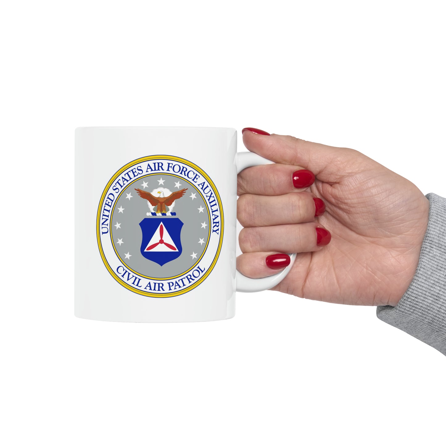 Civil Air Patrol Coffee Mug - Double Sided White Ceramic 11oz by TheGlassyLass.com
