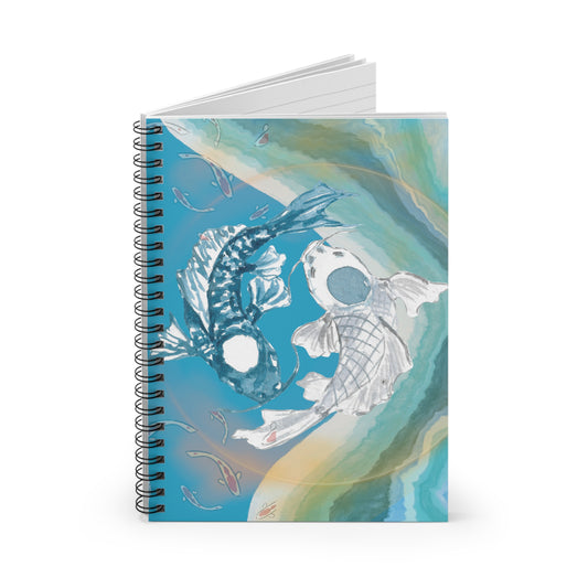 Playing Koi: Spiral Notebook - Log Books - Journals - Diaries - and More Custom Printed by TheGlassyLass