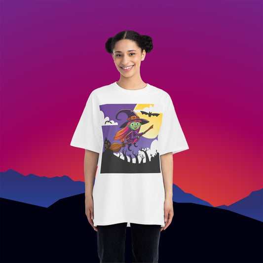 Scare Force One Witch's Broom T-Shirt: (Hanes Beefy-T 100% Preshrunk Cotton Custom Printed by TheGlassyLass.com