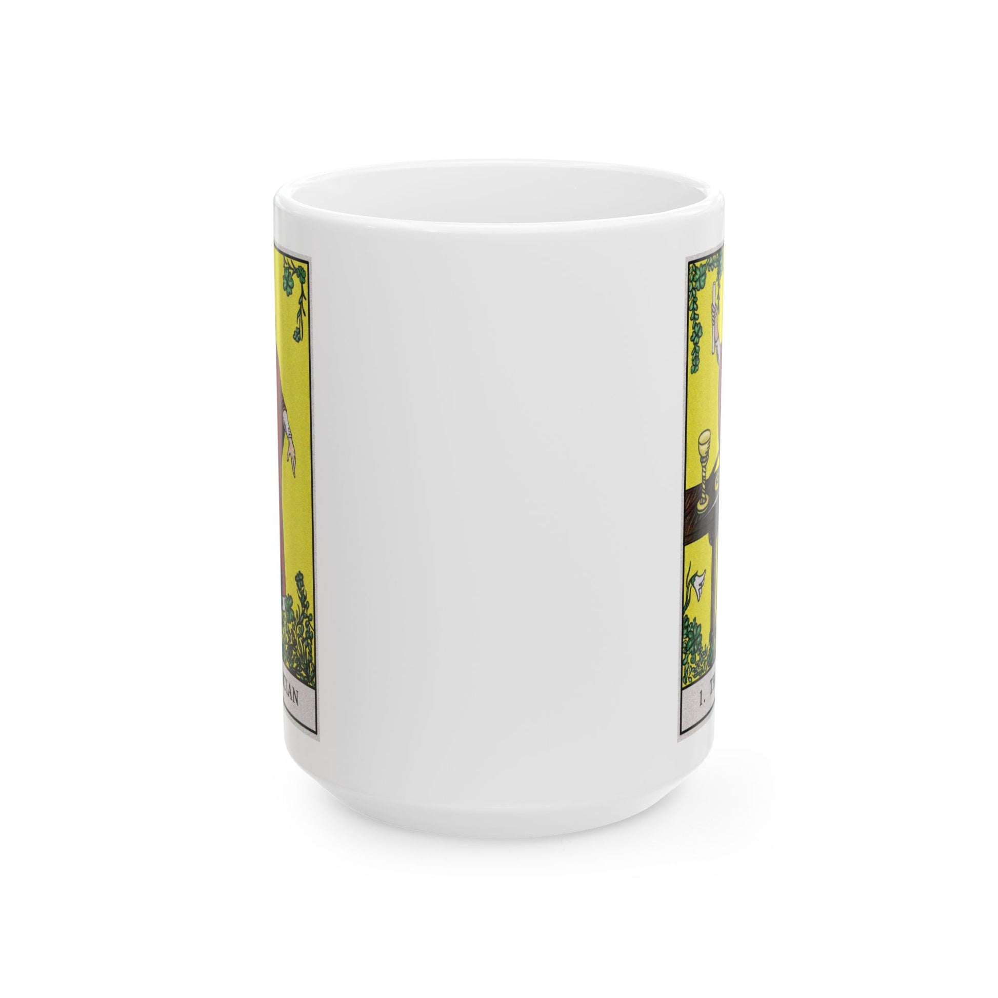 The Magician Tarot Card Coffee Mug - Double Sided White Ceramic 15oz by TheGlassyLass.com