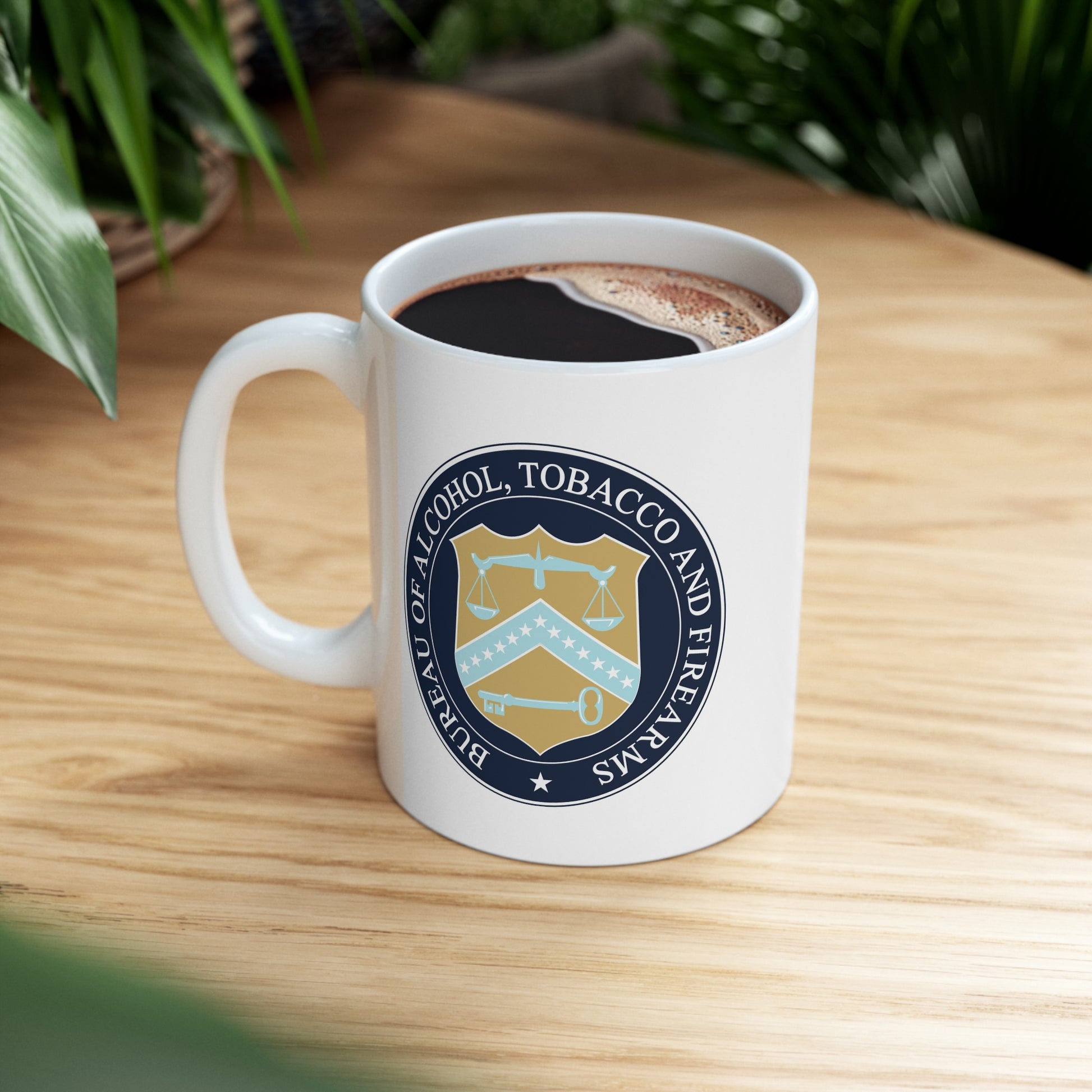 US ATF Seal Coffee Mug - Double Sided White Ceramic 11oz by TheGlassyLass.com
