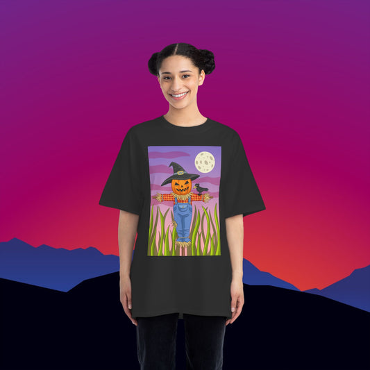 Jack O'Lantern Scarecrow T-Shirt: (Hanes Beefy-T 100% Preshrunk Cotton Custom Printed by TheGlassyLass.com
