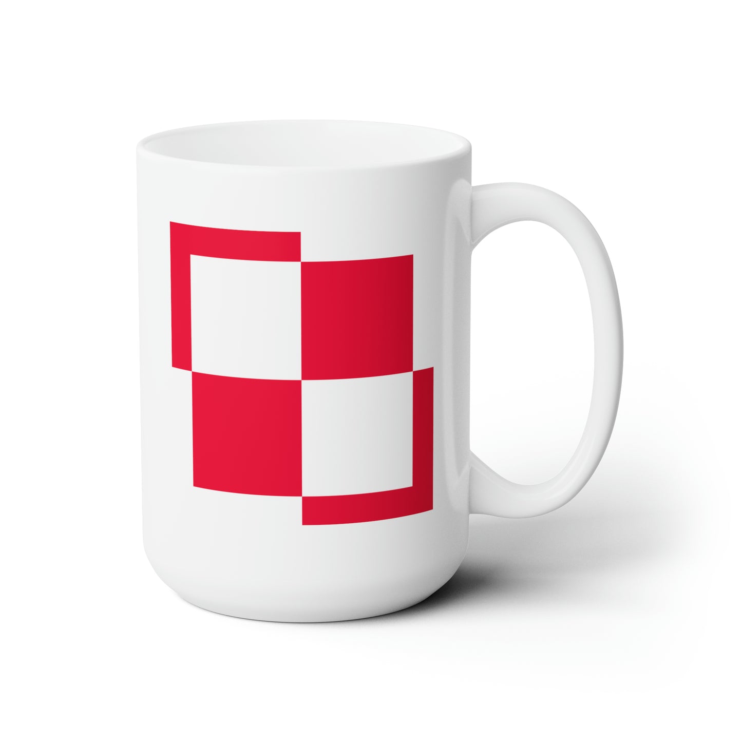 Polish Air Force Roundel Coffee Mug - Double Sided White Ceramic 15oz - by TheGlassyLass.com