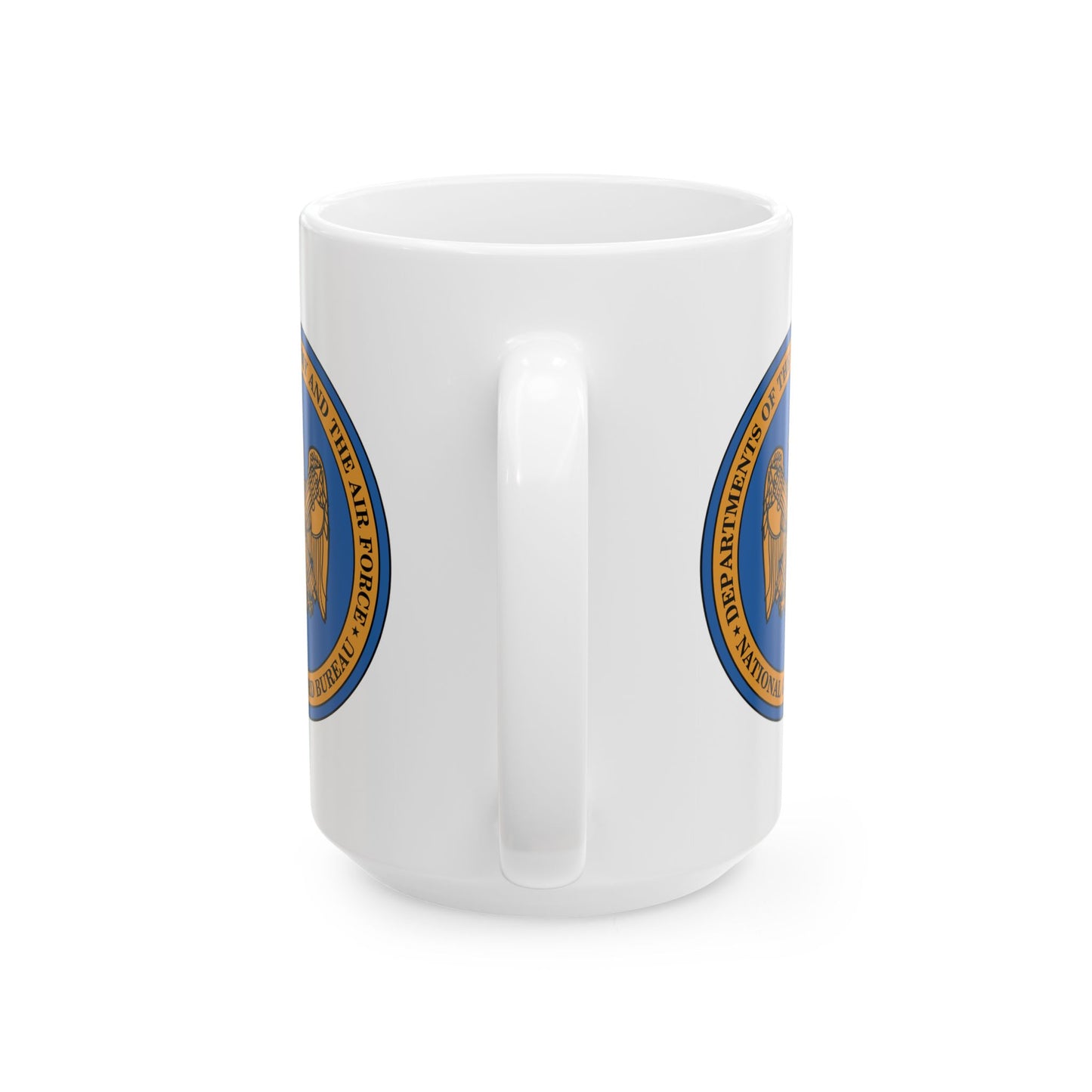 National Guard Bureau Seal Coffee Mug - Double Sided Print, White Ceramic, 15oz by TheGlassyLass.com