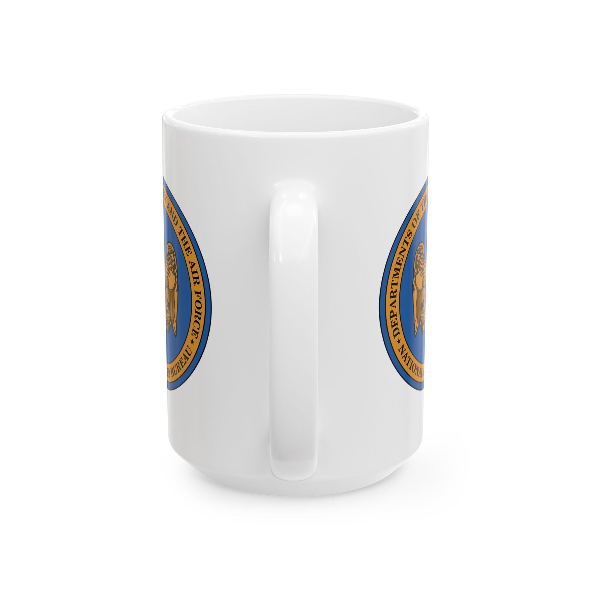National Guard Bureau Seal Coffee Mug - Double Sided Print, White Ceramic, 15oz by TheGlassyLass.com