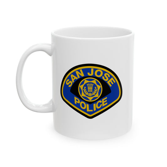San Jose Police Coffee Mug - Double Sided White Ceramic 11oz by TheGlassyLass.com